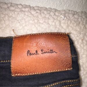 Paul Smith Jeans Dark Wash Denim Pants Made in Morocco Leather Patch 35